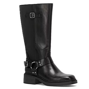 Frye and Co. Womens Maeve Stacked Heel Motorcycle Black Boots, Size 9.5 M, New